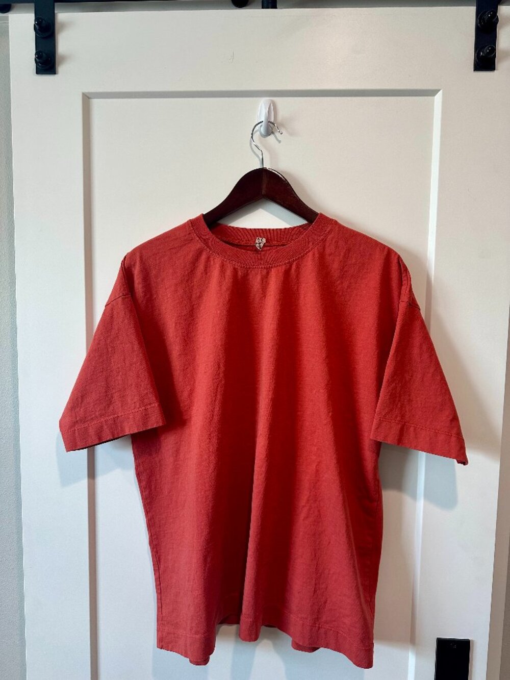 Free People Burnt Orange Oversized Boxy Tee Size Small
